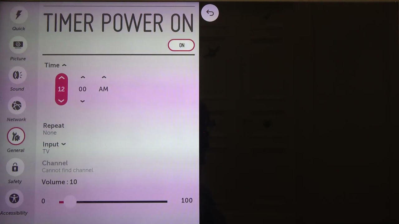 How to Set Power On / Off Timer in LG LED Smart TV (LG39LB650V)