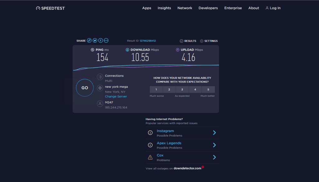 ookla speedtest