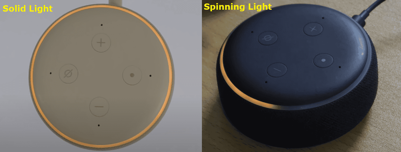 Solid light vs spinning light comparison